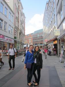 In the shopping district! 